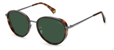 Men Polaroid Sunglasses: PLD 6150/S/X - Havana - SpecSMART Eye Clinic (Diagonal View)